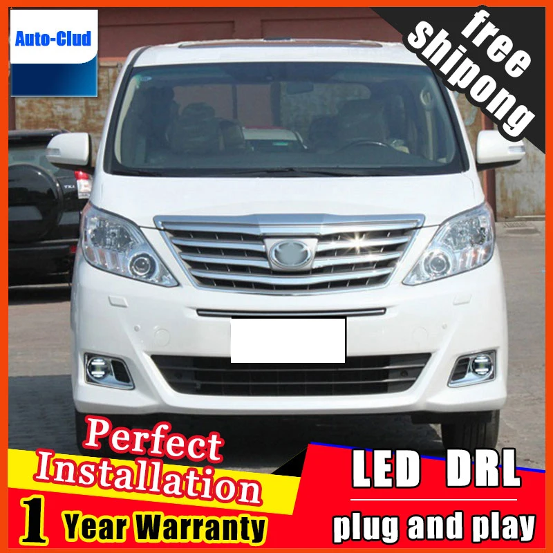 Car-styling LED fog light for Toyota Alphard 2011-2013 Fog lamp with lens and day time running ligh car 2 function | Автомобили и
