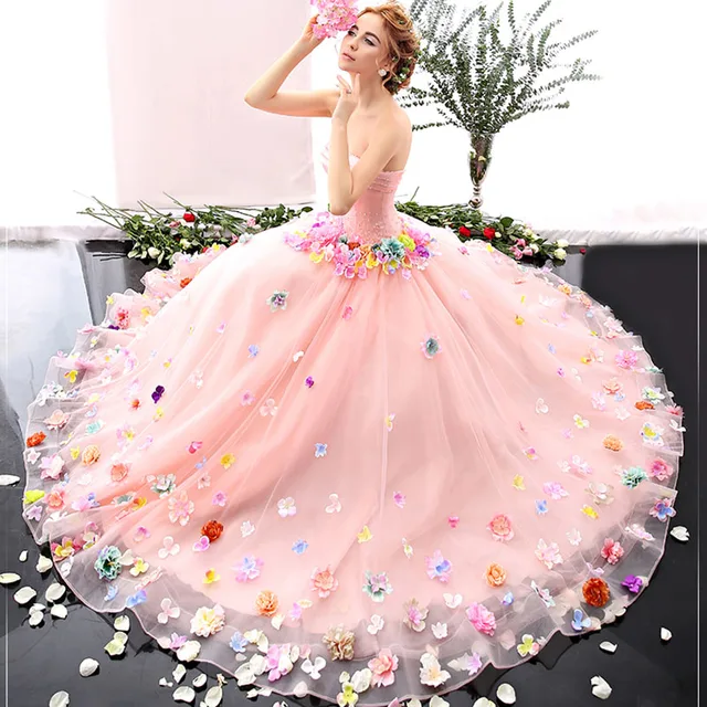 flower wedding gown