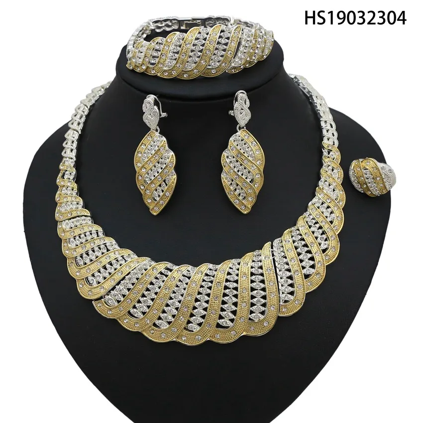 

Yulaili New African Drop Earrings Jewelry Wedding Jewelry Sets the Role of the Ornament Set Ladies Banquet Jewelry four Sets