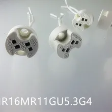 500 шт./лот MR16MR11G4GU5.3 Керамика миниатюрный Би-контактный Ушастый термостойкие провода База Разъем для разыскать прожекторы