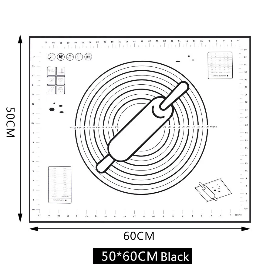 80*60 см/70*50 см/60*60 см/60*50 см большой размер нескользящий Силиконовый коврик для
