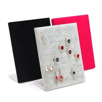 

4 Colors Velvet Ring Display Holder Stand for Store 50 Seat for Rings Storage Jewelry Display Wall Jewellry Organizer Rack