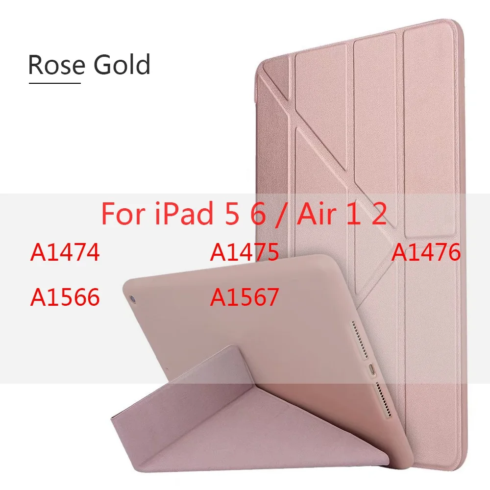 Pink 2018 2017 9.7 Для ipad чехол Роскошный чехол для ipad Air 2 1 5 6 чехол силиконовый Пробуждение Авто Режим сна кожаный для ipad 9,7 чехол s 6 - Цвет: Pink 2018 2017 9.7
