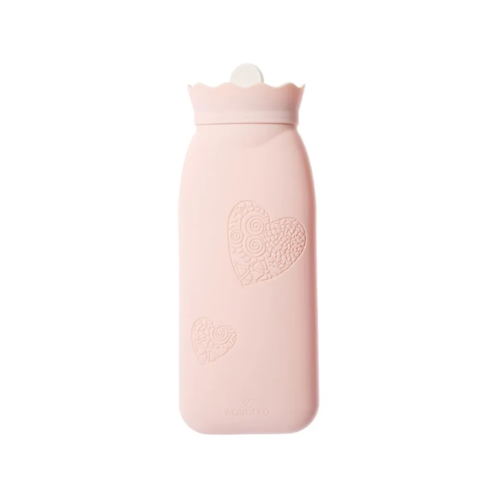 Long Pink 2 типа силиконовая сумка для грелки с подогревом, портативная Зимняя Теплая бутылка для воды, карманная ручная сумка с крышкой, подарочная коробка - Цвет: Long Pink