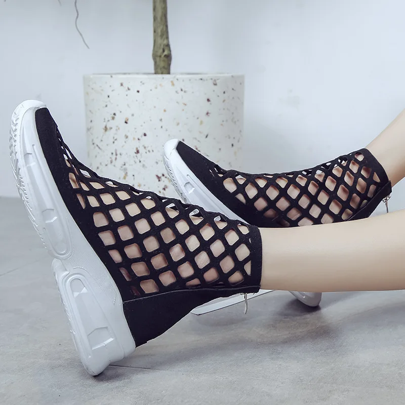 Женские ажурные сандалии CHAISHOU удобные дышащие модные ботинки Chaussures B 333 лето