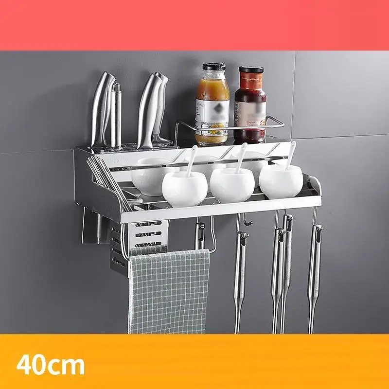 Version H Принадлежности аксессуары Органайзер из нержавеющей стали Mutfak Cozinha Cocina Organizador кухонный стеллаж для хранения держатель - Цвет: Version H