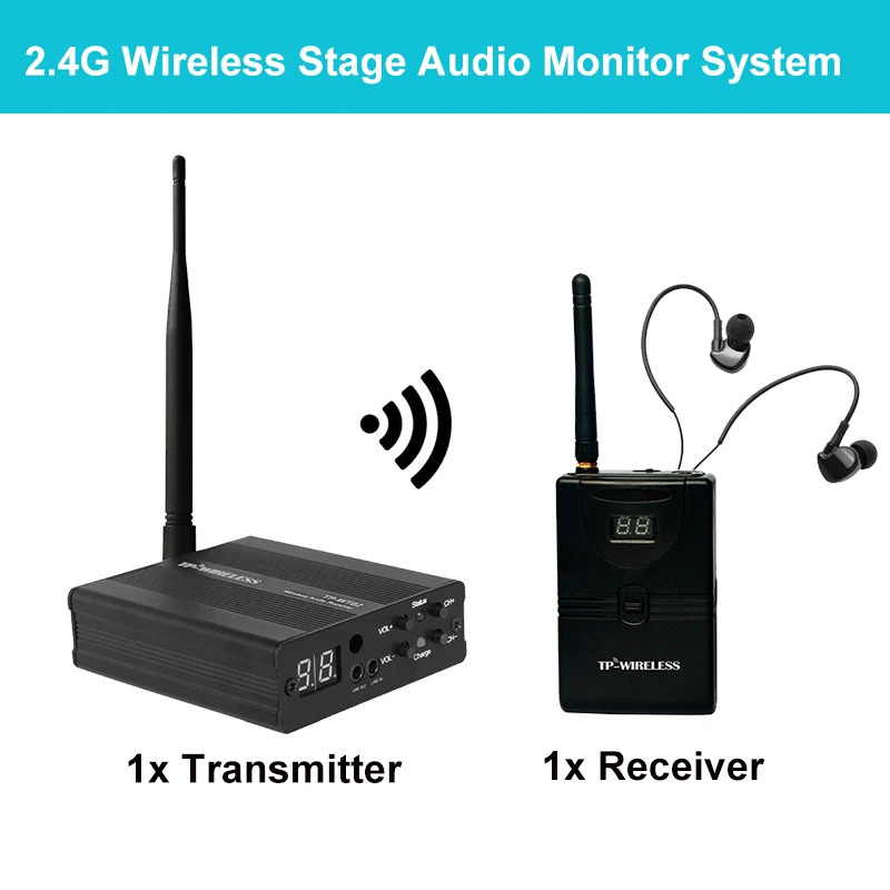 TP беспроводной монитор в ухо система 2,4 ГГц Профессиональный цифровой сценический аудио сценический музыкальный ушной обратный сценический