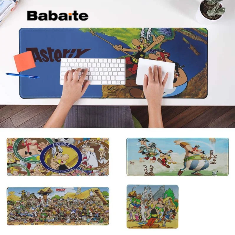 Babaite крутой Asterix Obelix индивидуальные коврики для мышки ноутбук коврик для мышки в стиле аниме большой коврик для мыши клавиатуры коврик
