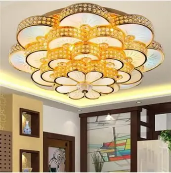 

Modern new LED ceiling lamp multi-storey hall living room crystal lamp restaurant lamp