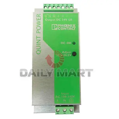 DHL/EMS Феникс 2938581 КВИНТ AC-DC Закрытые Питания 24V @ 5A 85-264 В DIN Рейку