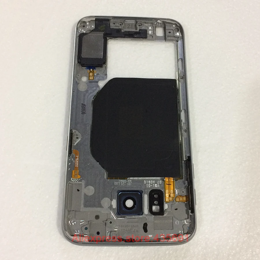 Средняя рамка Корпус с задней камерой стеклянная крышка объектива для Samsung Galaxy S6