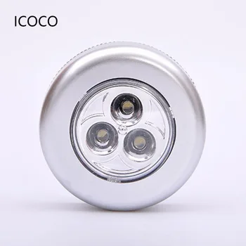 

3 Led Small Pat Lamp Touch / Emergency Light Creative Paste/Bedroom Bedside Lighting Sticker Night Lamp