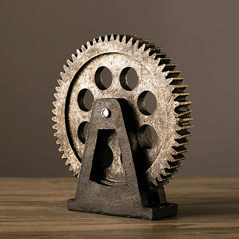 

The vintage resins industrial wind mechanical gear - mechanical gear - resin creative living room shop window soft decoration