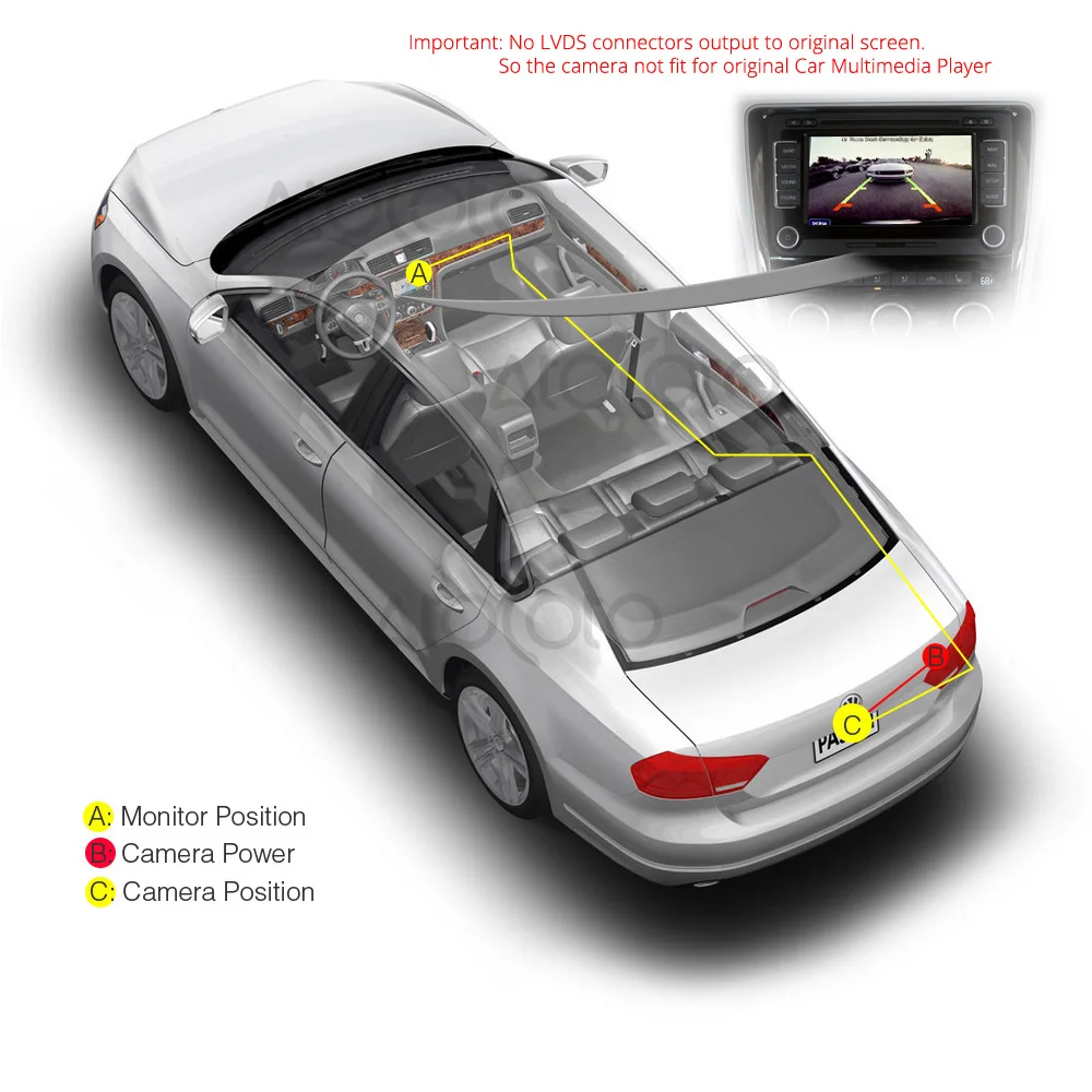Автомобильный багажник ручка камера заднего вида CCD HD парковочная резервная камера для VW Passat Tiguan Golf Passat Touran Jetta Sharan, Touareg