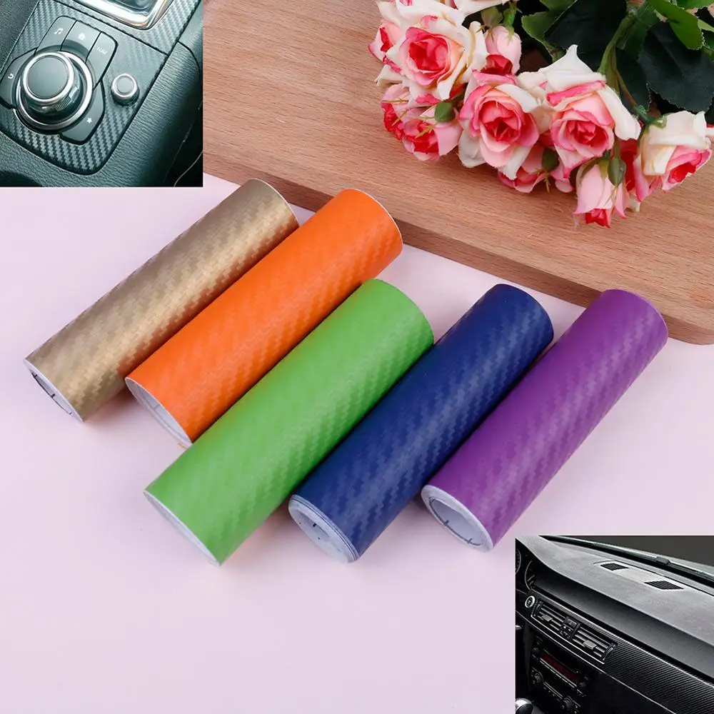 

100X10CM Clearing Sale 3D Carbon Fiber Vinyl Film Sheet Decals Car Wrap Wrapping Stickers Auto Decorating Accessories