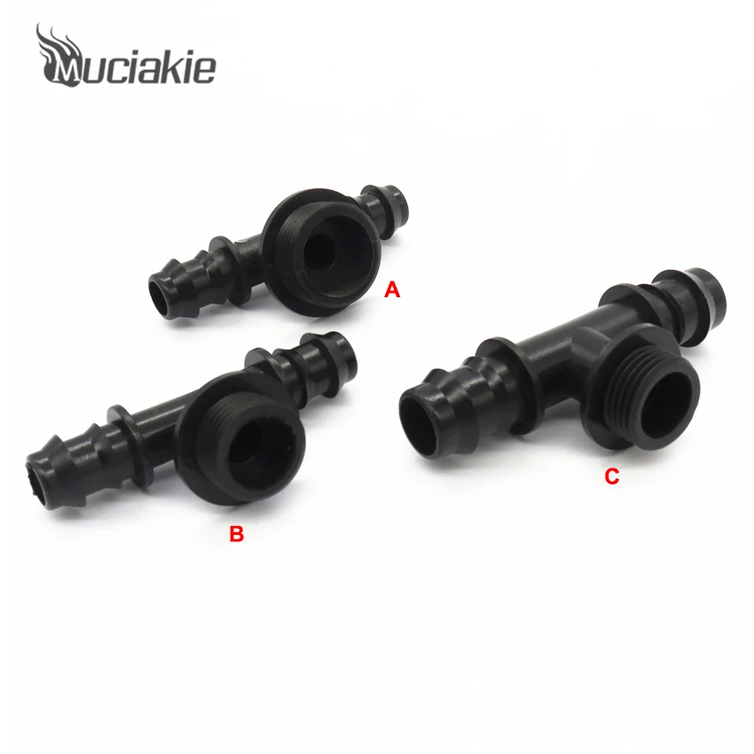 MUCIAKIE 1 шт 1/2 ''(3/4'') резьба до 16 мм (20 мм) PE трубопровод для полива колючей