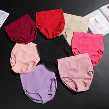 Высокая талия тренажер мягкий модальный хлопок женское нижнее белье для коррекции фигуры попки одноцветные Бесшовные Короткие Трусики M-XXL