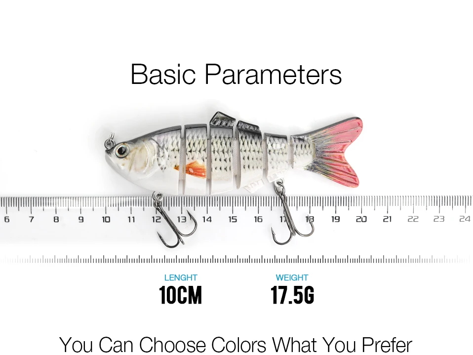 centímetros 17.5g 6 Multi Articulado Swimbait Pike