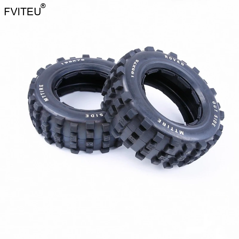 

FVITEU Rubber Front Knobby Tire set Fit 1/5 HPI Baja 5T 5SC Rovan King Motor