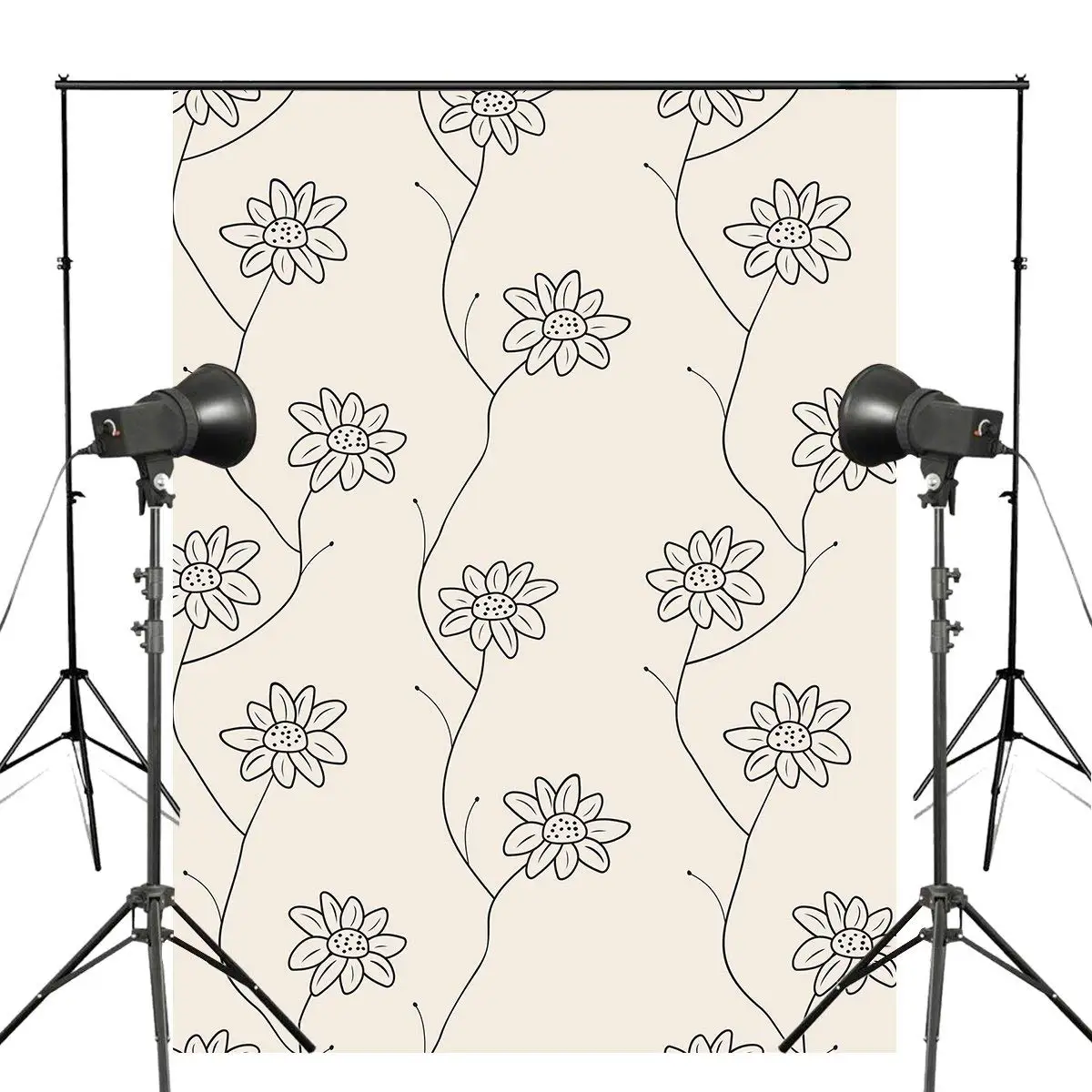 

5x7ft Delicate Floral Photography Backdrop Seamless Pattern Background Plain Style Photo Studio Backdrop Wall