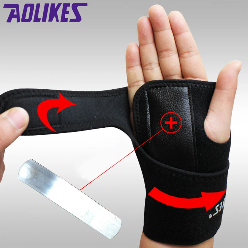 Регулируемый браслет AOLIKES 1 шт. стальной для запястья поддержка шина переломы