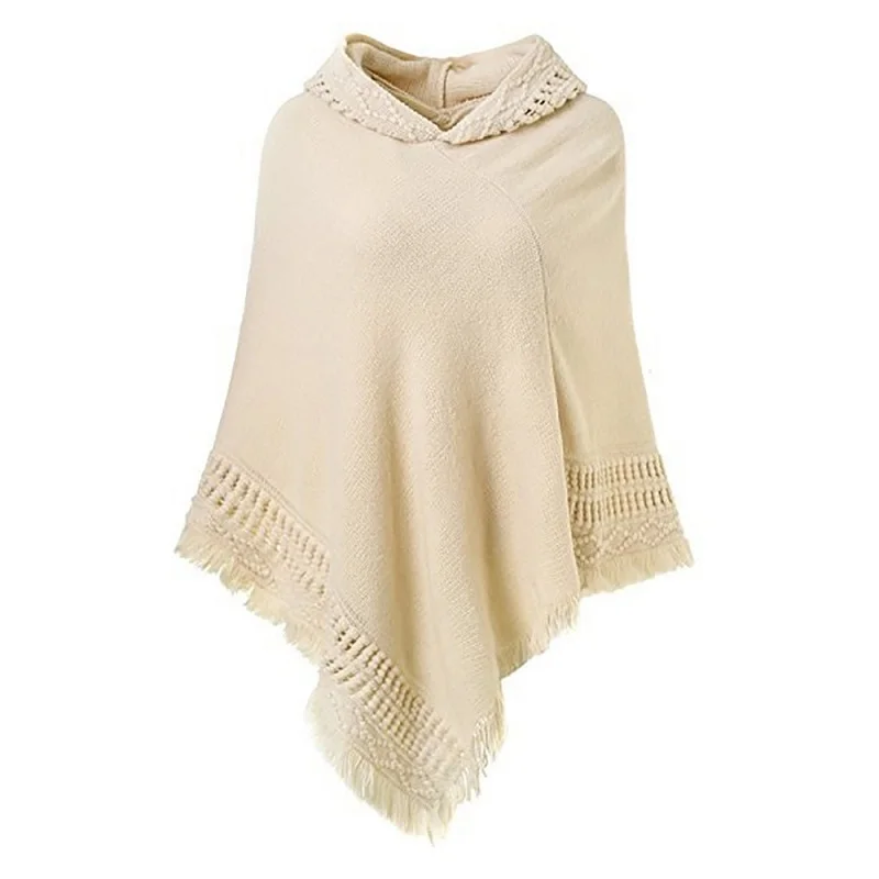 

Fashion Pashmina Women Scarf Warm Winter Plaid Scarf Shawl Reversible Cape Shawl Wraps Poncho Wool Blend Lush Cape Mantle Poncho