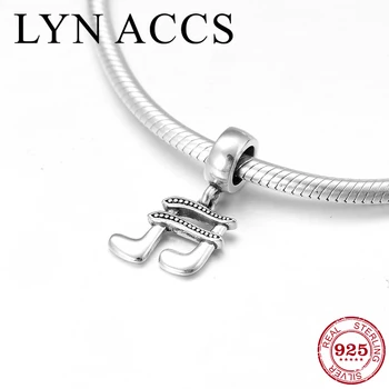 

925 Sterling Silver DIY Happy Music Notation Shape fine Pendant Jewelry making beads Accessories Fit Pandora Charm Bracelet