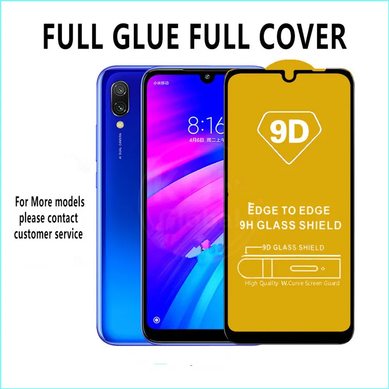 50 шт./лот 9D & 5D полное покрытие закаленное стекло для Xiaomi MI 9SE Redmi Note 7 Pro Go защита