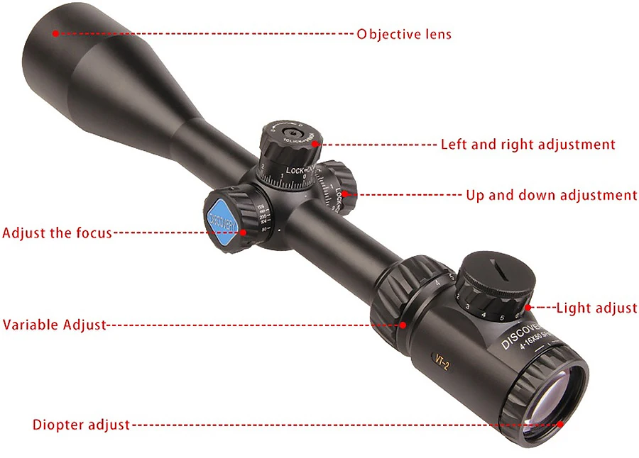 Оптический вид Airsoft Discovery VT-2 4-16X50SFIR открытый Riflescope Монокуляр координата Пистолет Аксессуары Охотничья винтовка Сфера