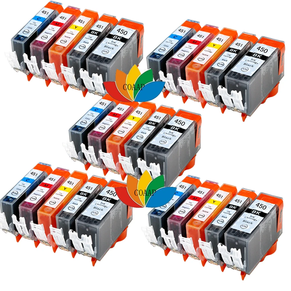 

5 FULL SET COMPATIBLE CANON 450 451 INK CARTRIDGE FOR PIXMA IP7220 IP7240 IP8740