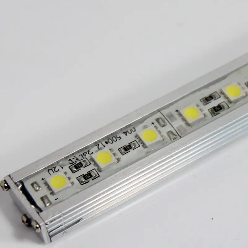 1 м длинный 5050 72 светодиода led жесткий бар вход DC12V u образный алюминиевый корпус