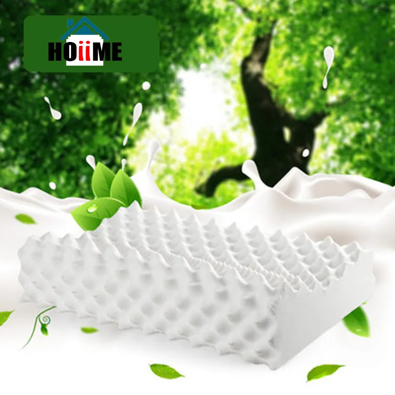

Hoiime 60*40cm New Natural Latex Pillow Sleeping Bedding Cervical Massage Pillow Health Neck Bonded Head Care Memory Pillow