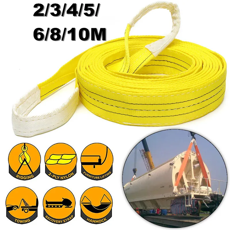 KJE 6 Pcs Lift Sling Straps 1 x8 Heavy Duty Lifting Sling Web Town Strap with 2 Reinforced Loops,5000lbs Break Strength,Wear Guard End KJE 6 Pcs Lift Sling Straps 1 x8 Heavy Duty Lifting Sling Web Town Strap with 2 Reinforced Loops,5000lbs Break Strength,Wear Guard End