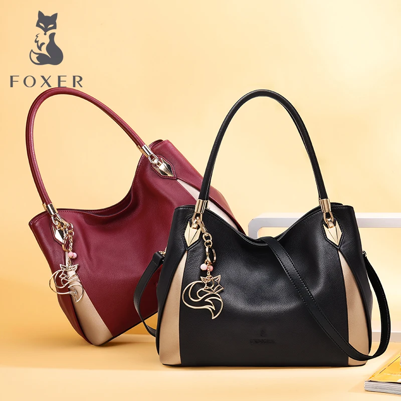 FOXER Брендовые женские кожаные сумки модные на плечо высокое качество сумки|brand