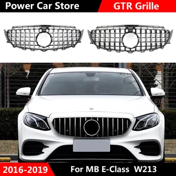 

GTR Style Car Front Bumper Grill Racing Grills For Mercedes For Benz W213 E200 E300 E400 E43 For AMG 2016-2019 Without Emblem