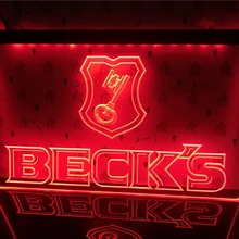 A029 Beck's Becks знак пива Бар световая реклама знак
