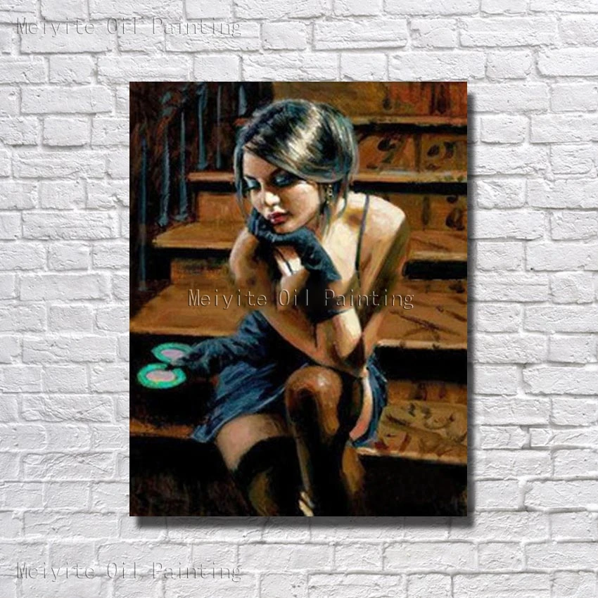 

Eye Shadow Women Black Stocking Sexy Dressing Lady Wall Picture Canvas Wall Art Decorative Wall Paintings