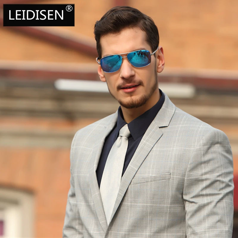 

LEIDISEN Polarized 2019 Sunglasses Men UV400 Driver Dazzle Color Classic Brand Designer Outdoors Fashion Metal Sun Glasses 0925