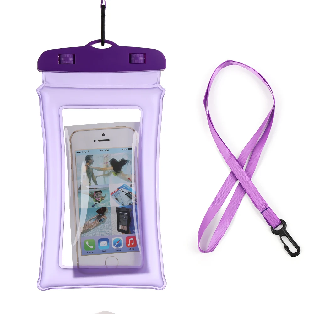 

Waterproof Touchscreen Phone Bag Universal 6.3 inch Airbag Floating Swimming Bags Underwater Pouch Phone Case Durable