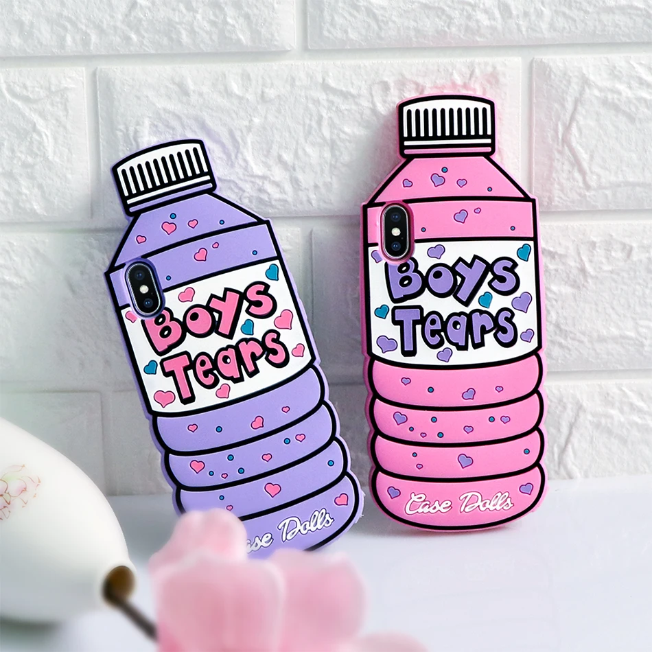 

New 3D silicone Boy tears Soft Silicon Back Coque Case for iPhone 8 5 5S SE 6 6s 7 Plus Case for iPhone XS X Fundas Rubber Cover