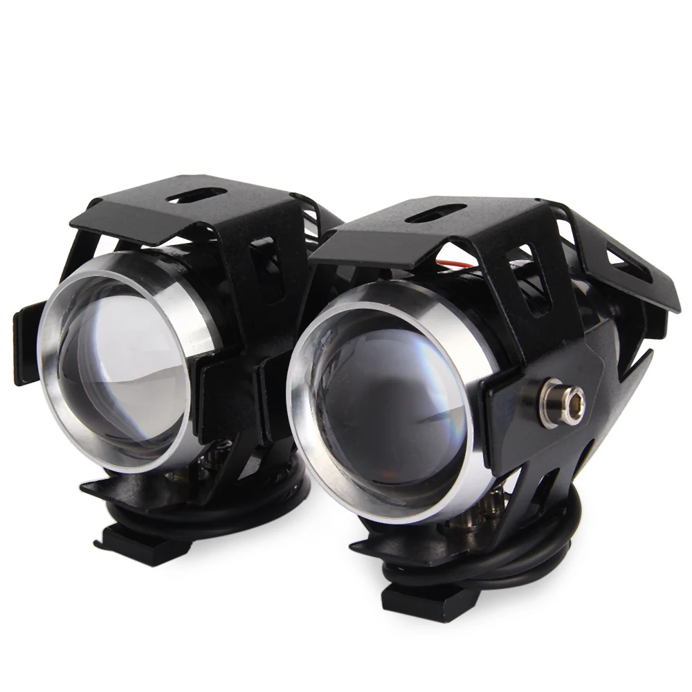 

2PCS U5 Motorcycle 12V LED 1500LM Headlight Laser Cannon Waterproof High Power Spot Light Driving Fog Spot Head Lamp