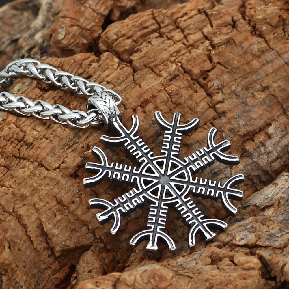 Скандинавский Викинг символ Одина vegvisir Амулет из нержавеющей стали кулон ожерелье