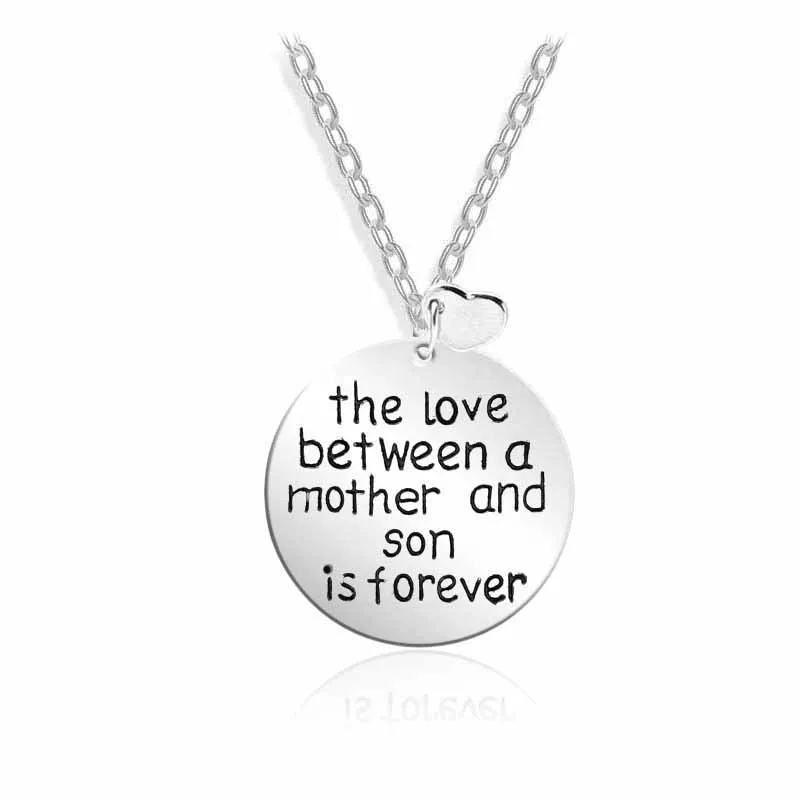 

mother son necklaces Inspirational jewelry the love between a mother and son is forever necklace grandma grandson collar pendant