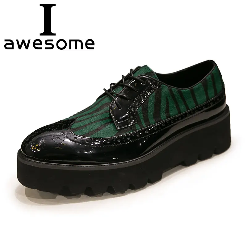 Sapatas Com Homens Formal Crina 0415 Vestido Brogue Negócios De Grosso Dos Festa Genuína Marca Da Do Cavalo Fundo Luxo Couro Black Sapatos rwTFqr5Wa