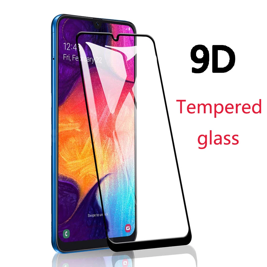 

For Samsung Galaxy A20 A10 A50 A40 A30 Full Tempered Glass A10E A20E M10 M20 A70 Glass Screen Protector Cover Protection Glass