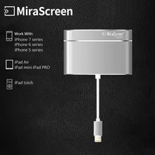 Mirascreen Lightning-HDMI цифровой av-адаптер кабель для iPhone iPad-tv 1080 P преобразователь ТВЧ-сигналов для iPhone X 8 7 6