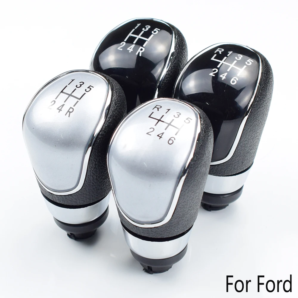

Leather-ABS Plastic 5 6 Speed MT Gear Shift Knob With Dust-Proof Cover For Focus 2 MK2 2005-2011/Fiesta 2008-2012/Kuga 2008-2012