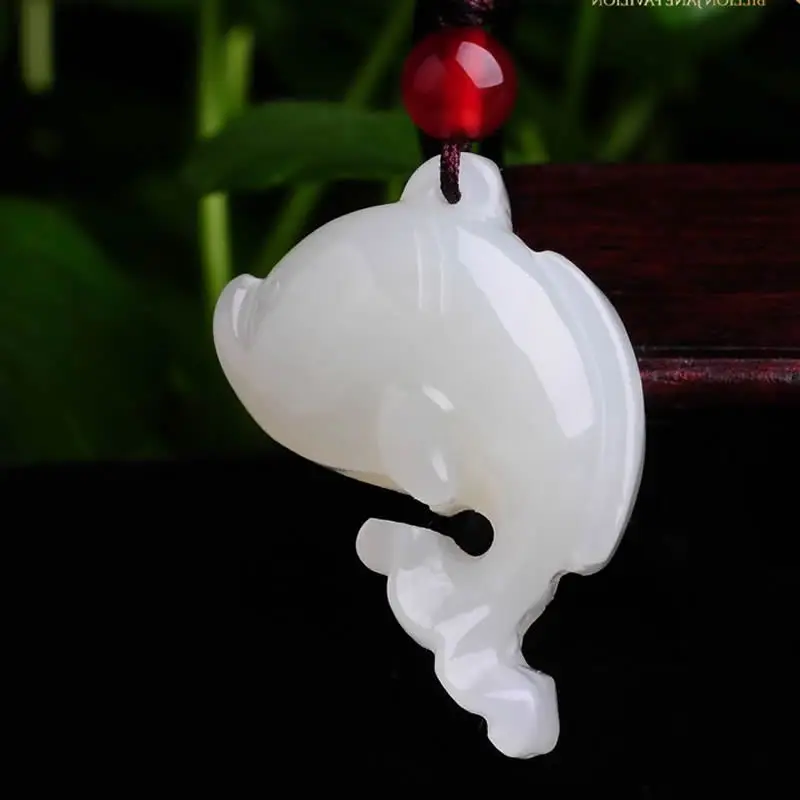 

White dolphin pendant natural fashion designer pendant 34*20*7mm Hot sale