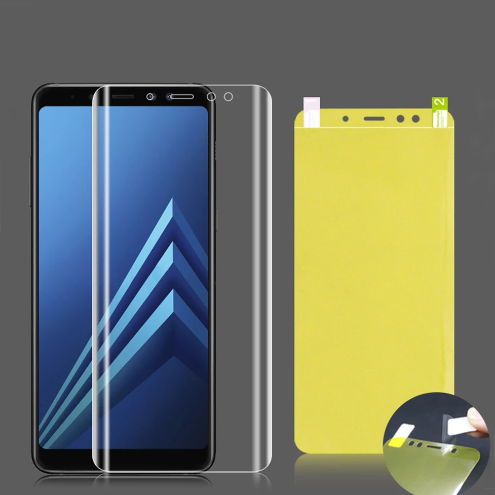 Гидрогелевая Защитная пленка для samsung Galaxy A7 A8 A6 Plus J4 J6 J7 J8 Nano TPU мягкая защитная пленка без стекла