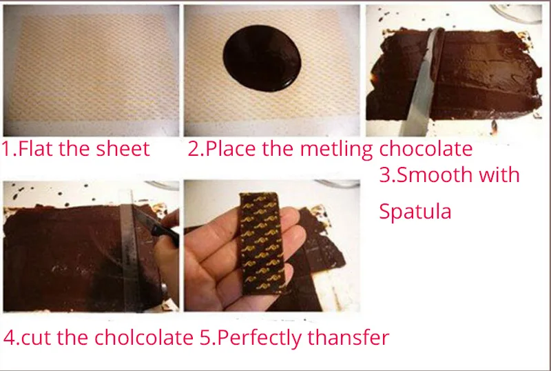 5 листов/упаковка шоколадный трансферный лист пищевая декоративная бумага DIY инструмент для выпечки